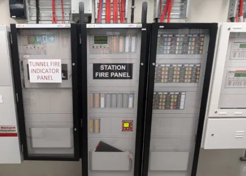 Simplex evacuation system and fire phone panel with zone alert and evacuate controls, tested to AS 1851-2012 Section 6 by Safe QLD Fire Protection